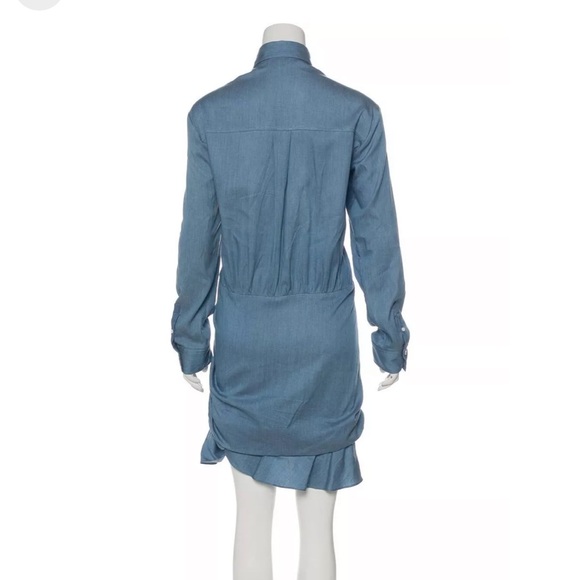 📌 NWOT Veronica Beard Runched Tie Front Dress - Picture 3 of 3